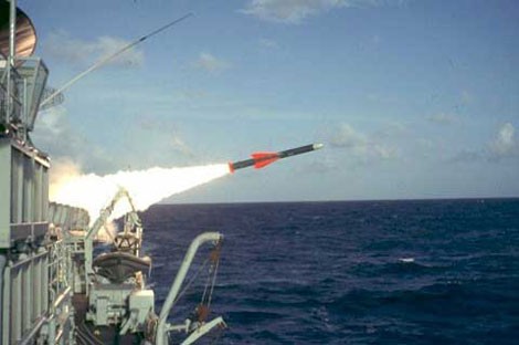 Tên lửa chống tàu MM40 Exocet.